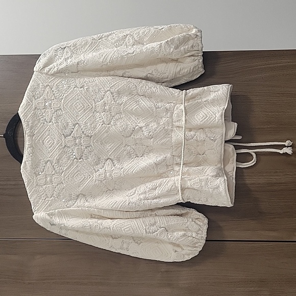 Maje-Lichet Sequined Tie-Waist Top-Size Small - Picture 16 of 17